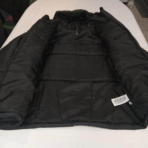 Adidas Men's Vintage Black Puffer zip Up Black Jacket Size Large